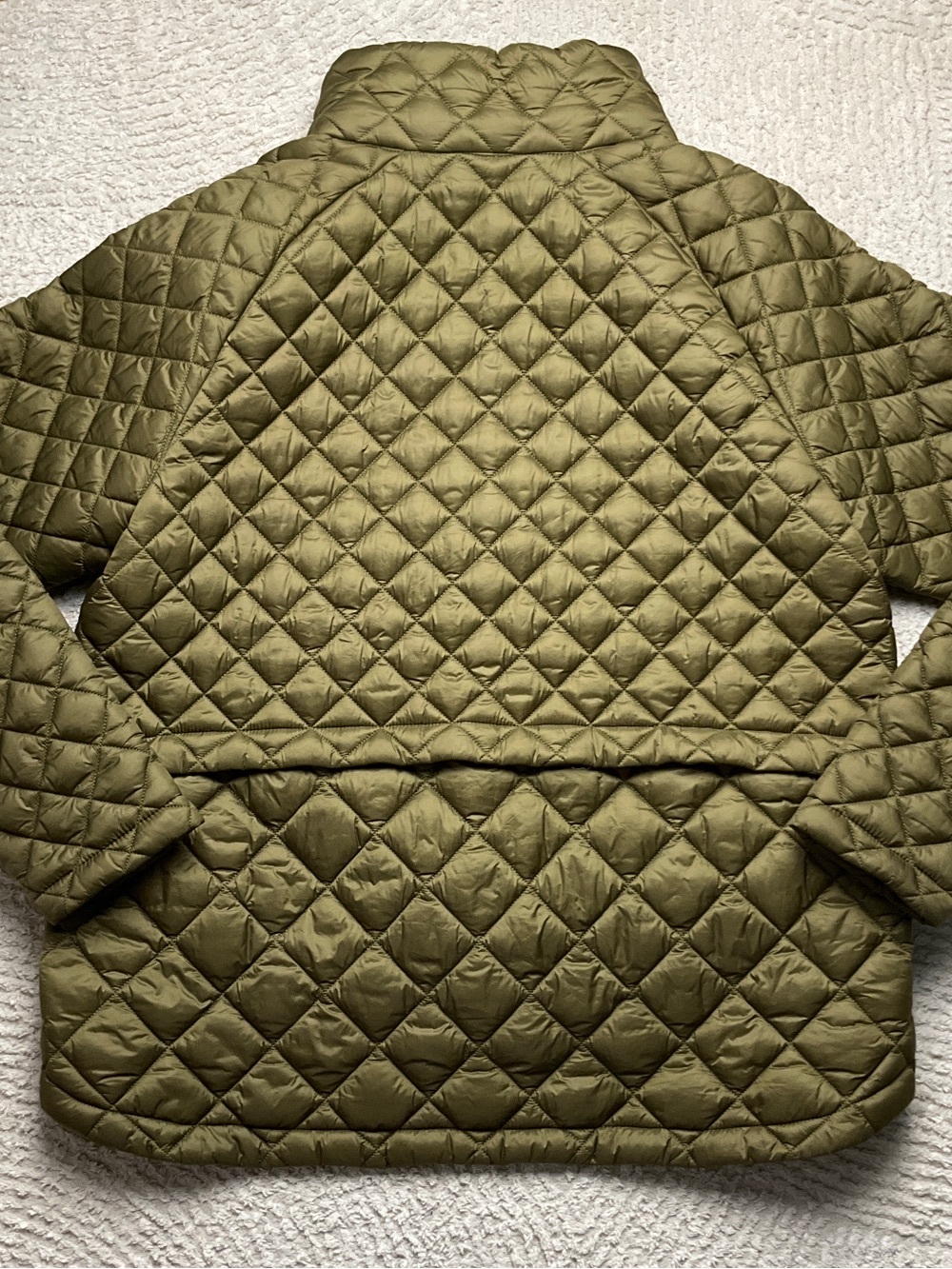 Athleta Olive Whisper Featherless Puffer Jacket Women’s Size Large - Picture 15 of 16